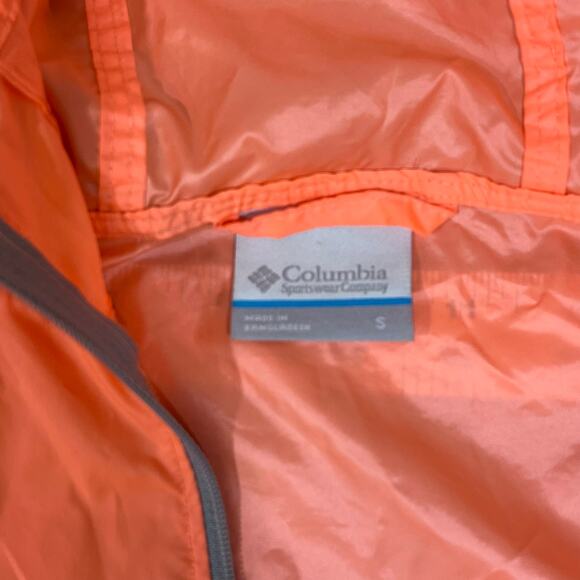 Columbia Women's Center Ridge Windbreaker Jacket Coral/Gray Sz Small - Picture 5 of 8